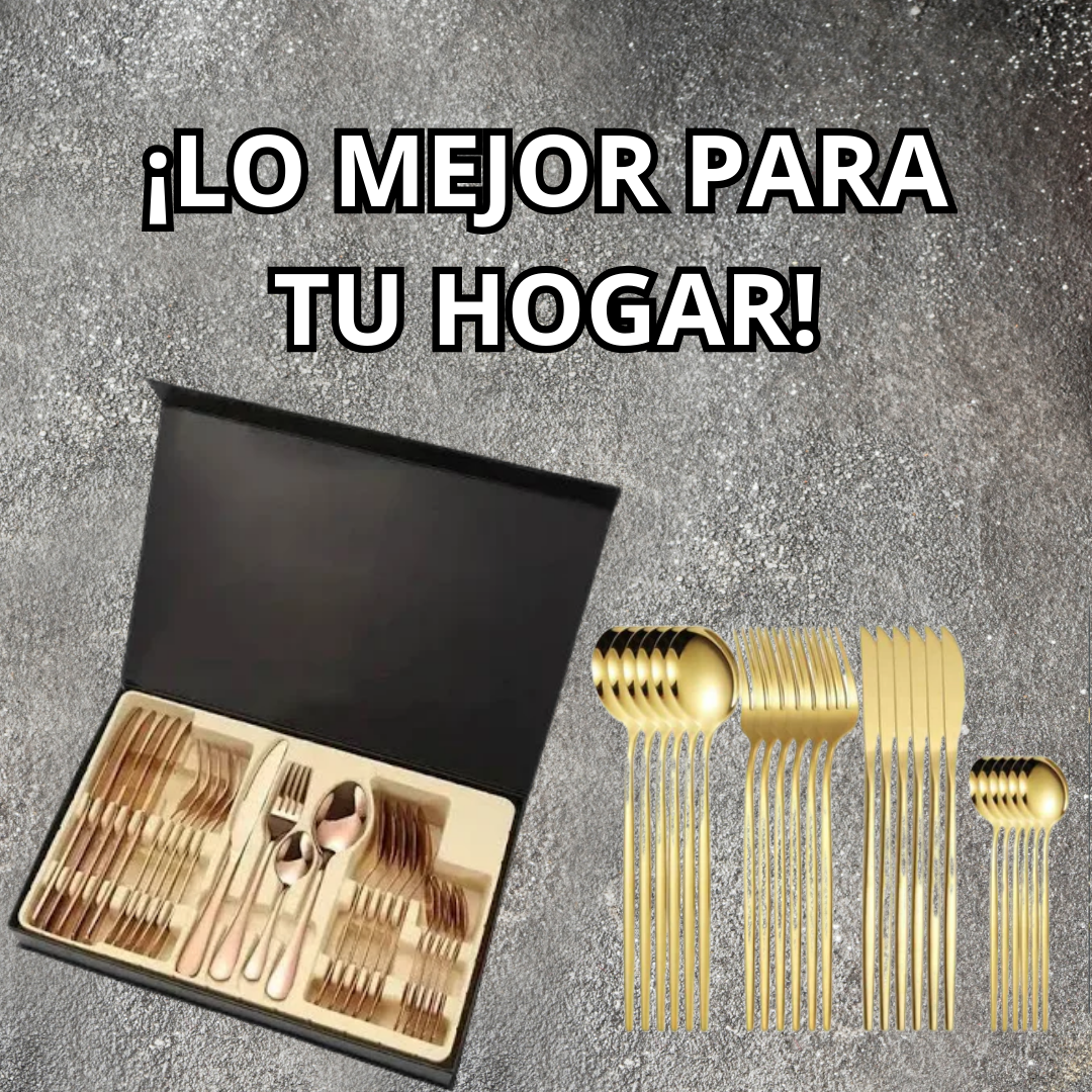 Deluxe Kit - Juego de cubiertos en acero inoxidable