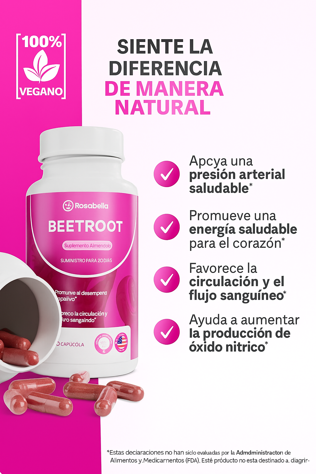 BEETROOT™ - Cápsulas de Raíz de Remolacha