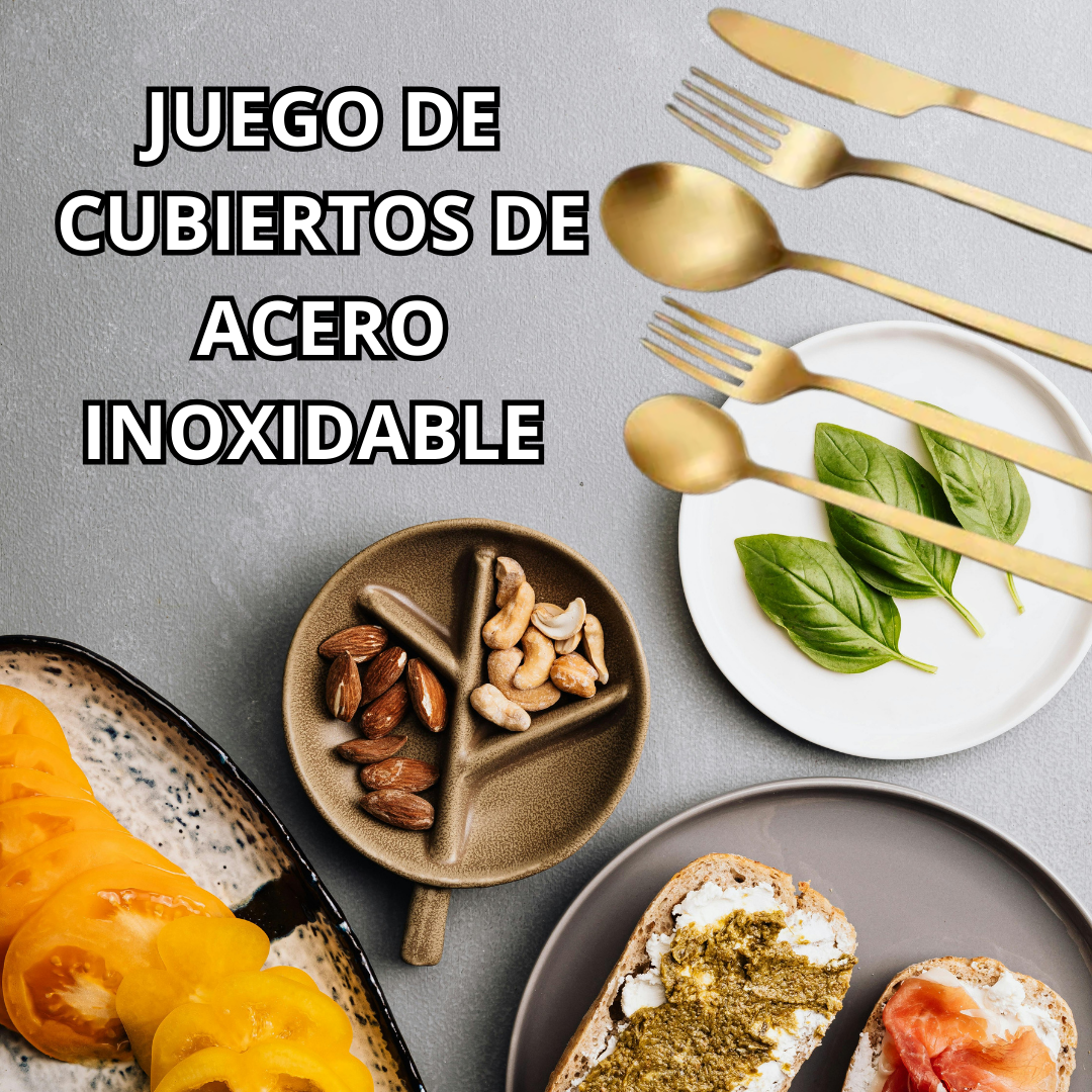 Deluxe Kit - Juego de cubiertos en acero inoxidable