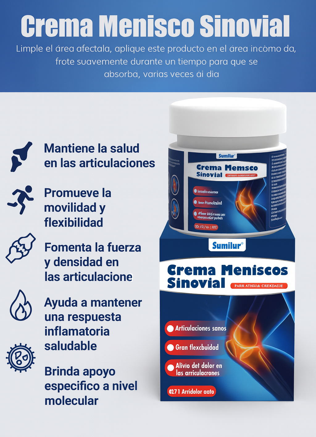 Crema Para El Cuidado De Meniscos